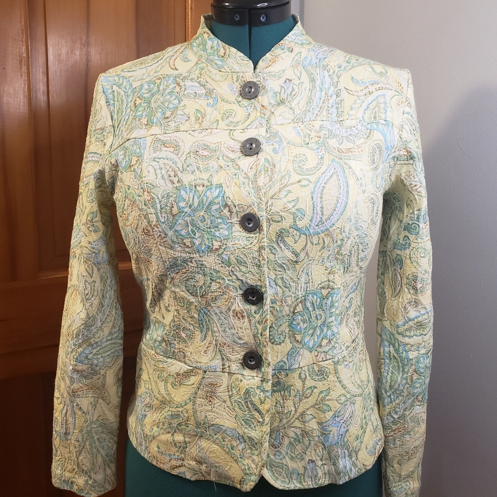 Analogy Petites Women's Embroidered Jacket